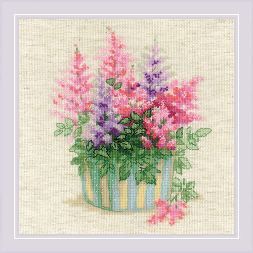 Cross Stitch Kit Riolis - Astilbe, R2059 Cross Stitch Kits - HobbyJobby