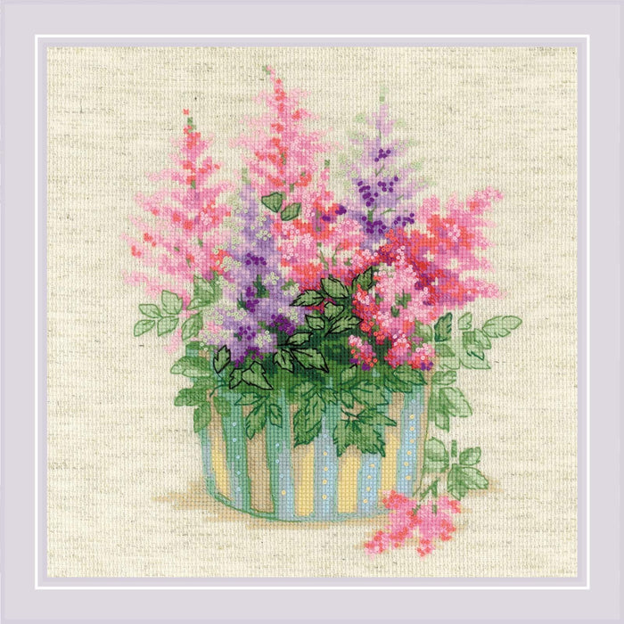 Cross Stitch Kit Riolis - Astilbe, R2059 Cross Stitch Kits - HobbyJobby