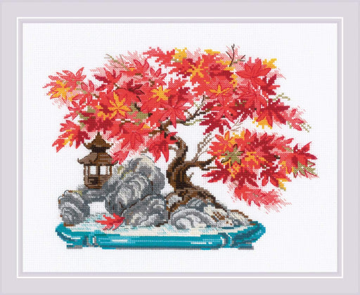 Cross Stitch Kit Riolis - Autumn Bonsai, R2044 Cross Stitch Kits - HobbyJobby