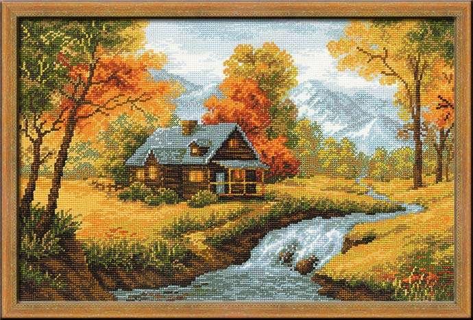 Cross Stitch Kit Riolis - Autumn View, R1079 Cross Stitch Kits - HobbyJobby