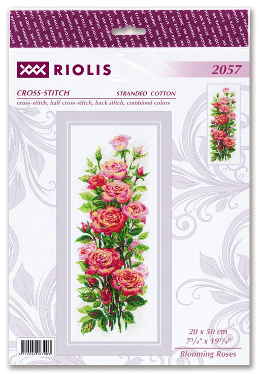 Cross Stitch Kit Riolis - Blooming Roses, R2057 Cross Stitch Kits - HobbyJobby