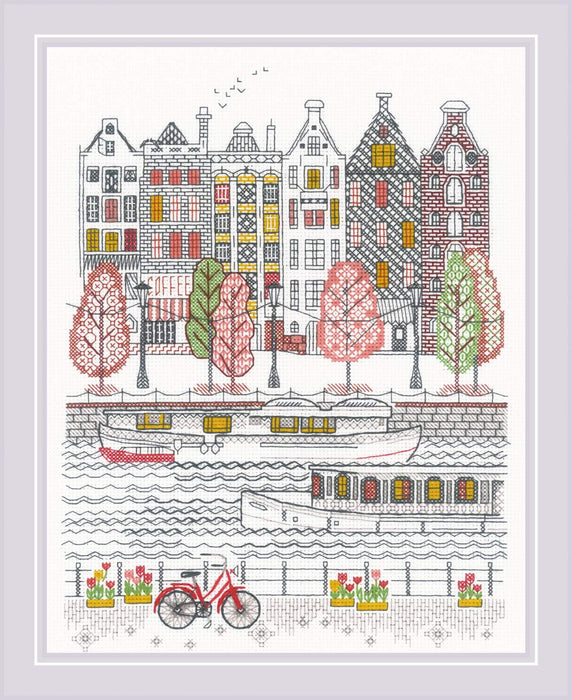 Cross Stitch Kit Riolis - City on Water, R2051 Cross Stitch Kits - HobbyJobby