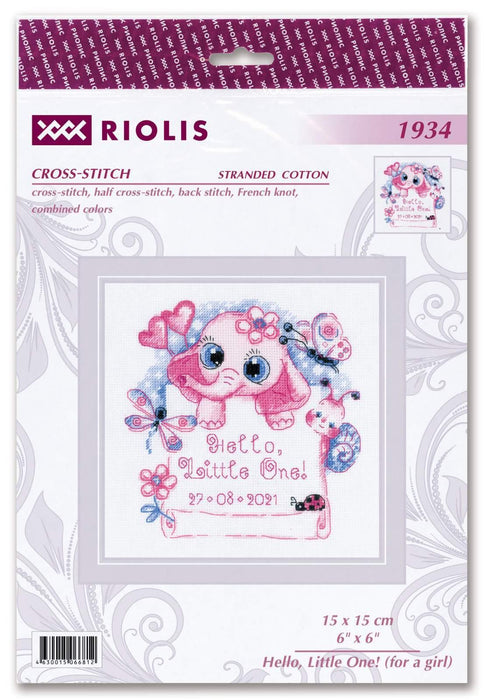 Cross Stitch Kit Riolis - Hello, Little One!, R1934 Cross Stitch Kits - HobbyJobby