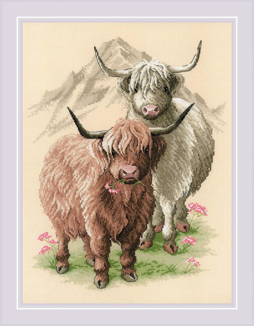 Cross Stitch Kit Riolis - Highland Buddies, R2090 Cross Stitch Kits - HobbyJobby