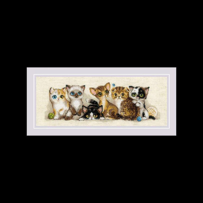 Cross Stitch Kit Riolis - "Kittens" Riolis Cross Stitch Kits - HobbyJobby