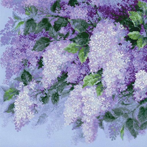 Cross Stitch Kit Riolis - Lilacs after the Rain, R1533 Cross Stitch Kits - HobbyJobby