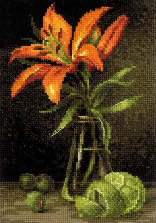 Cross Stitch Kit Riolis - Lily and Lime, R2097 Cross Stitch Kits - HobbyJobby