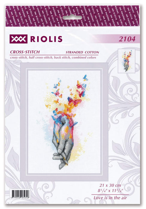 Cross Stitch Kit Riolis - Love is in the Air, R2104 Cross Stitch Kits - HobbyJobby