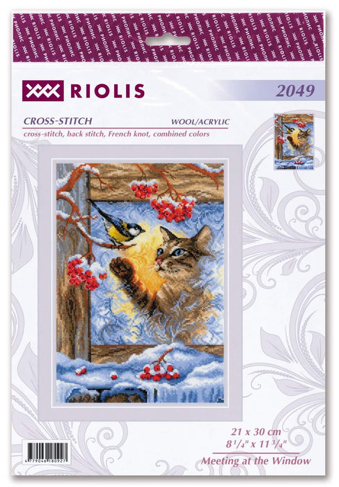 Cross Stitch Kit Riolis - Meeting at the Window, R2049 Cross Stitch Kits - HobbyJobby