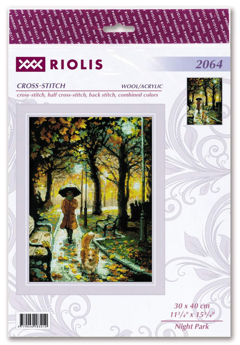 Cross Stitch Kit Riolis - Night Park, R2064 Cross Stitch Kits - HobbyJobby