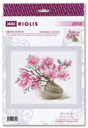 Cross Stitch Kit Riolis - Southern Magnolia, R2018 Cross Stitch Kits - HobbyJobby