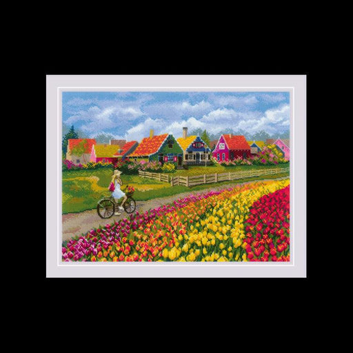 Cross Stitch Kit Riolis - "Tulip Field" Cross Stitch Kits - HobbyJobby