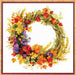 Cross Stitch Kit Riolis - Wreath with Wheat, R1537 Cross Stitch Kits - HobbyJobby