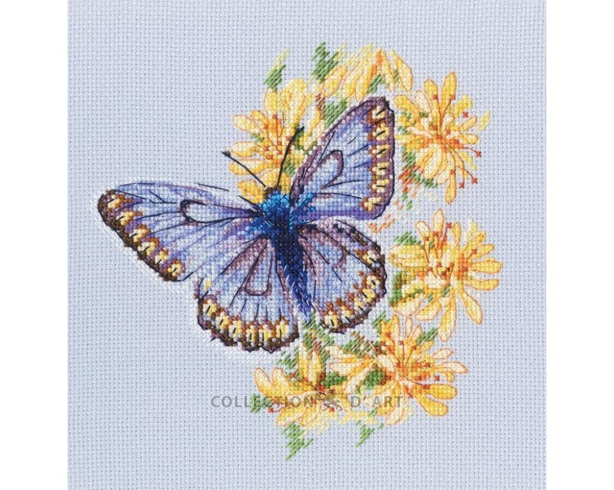 Cross Stitch Kit RTO - "Butterfly on the flower" Cross Stitch Kits - HobbyJobby