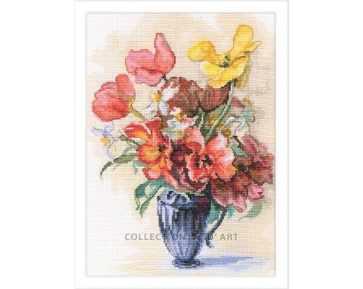 Cross Stitch Kit RTO - "Tulips and daffodils" Cross Stitch Kits - HobbyJobby