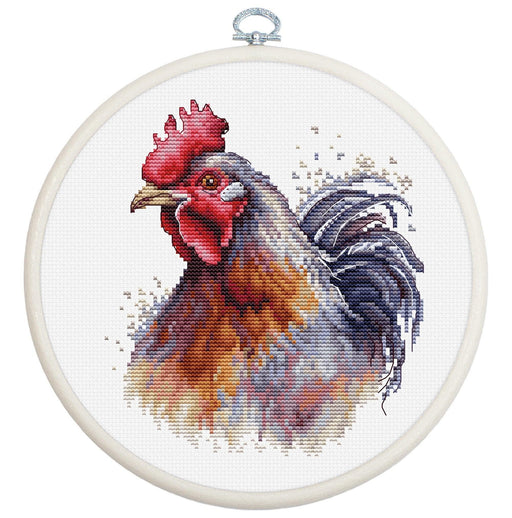 Cross Stitch Kit with Hoop Included Luca-S - The Cock, BC217