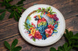 Cross Stitch Kit with Hoop Included Luca-S - The Tropical Parrot, BC201 Cross Stitch Kits - HobbyJobby