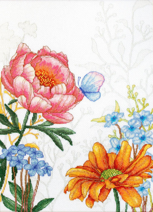 Cross Stitch Pattern Luca-S - Flowers and Butterflies, P4019 - HobbyJobby