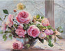 Diamond Embroidery Painting RTO - Roses on the winter window-sill DIAMOND PAINTING KIT - HobbyJobby