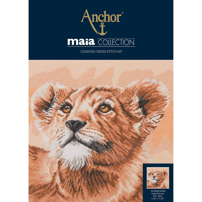 Maia Cross Stitch Kit - Lion Cub - Little Princess Cross Stitch Kits - HobbyJobby