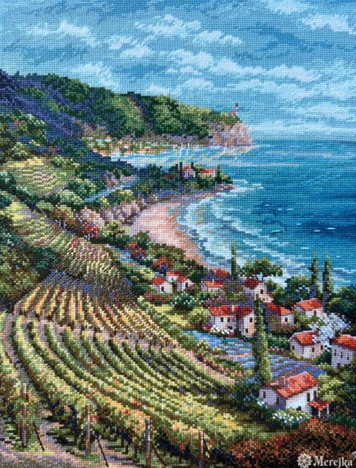 Merejka Cross Stitch Kit - Coastline View, K-226 Cross Stitch Kits - HobbyJobby