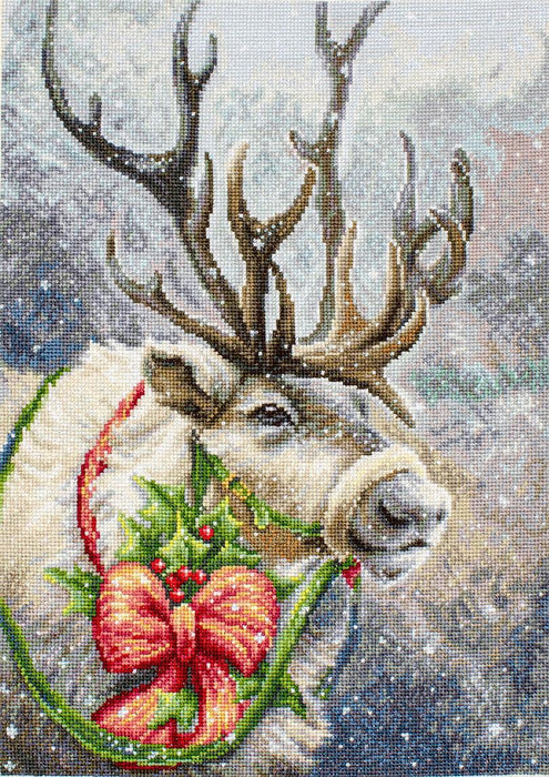 Petit Point Kit Luca-S - Christmas Deer, G598 - HobbyJobby