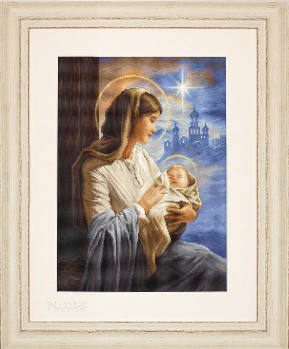 Petit Point Kit Luca-S - Saint Mary and The Child, GOLD Collection, G617 Petit Point Kits - HobbyJobby