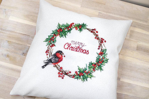 Pillow Kit - Cross Stitch - Christmas Bird, PB197 - Luca-S