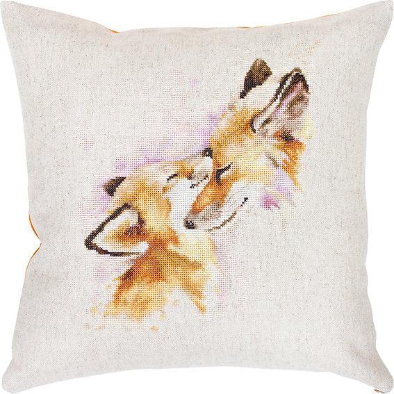 Pillow Kit - Cross Stitch - Foxes, PB163 - Luca-S