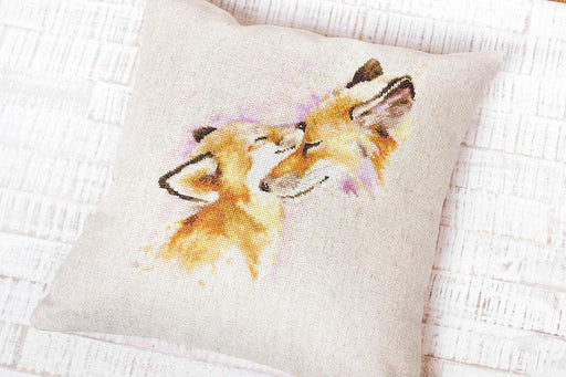 Pillow Kit - Cross Stitch - Foxes, PB163 - Luca-S