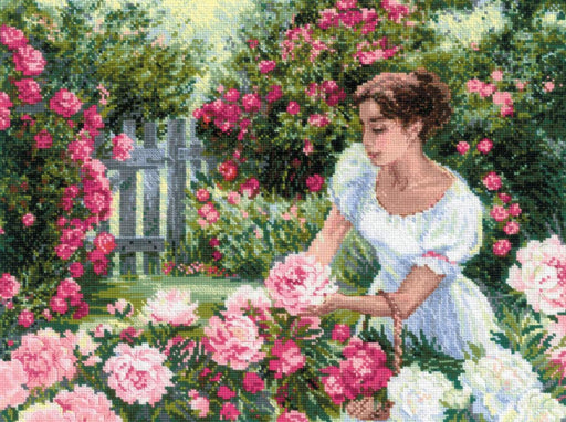 Riolis Cross Stitch Kit - In the Garden Cross Stitch Kits - HobbyJobby