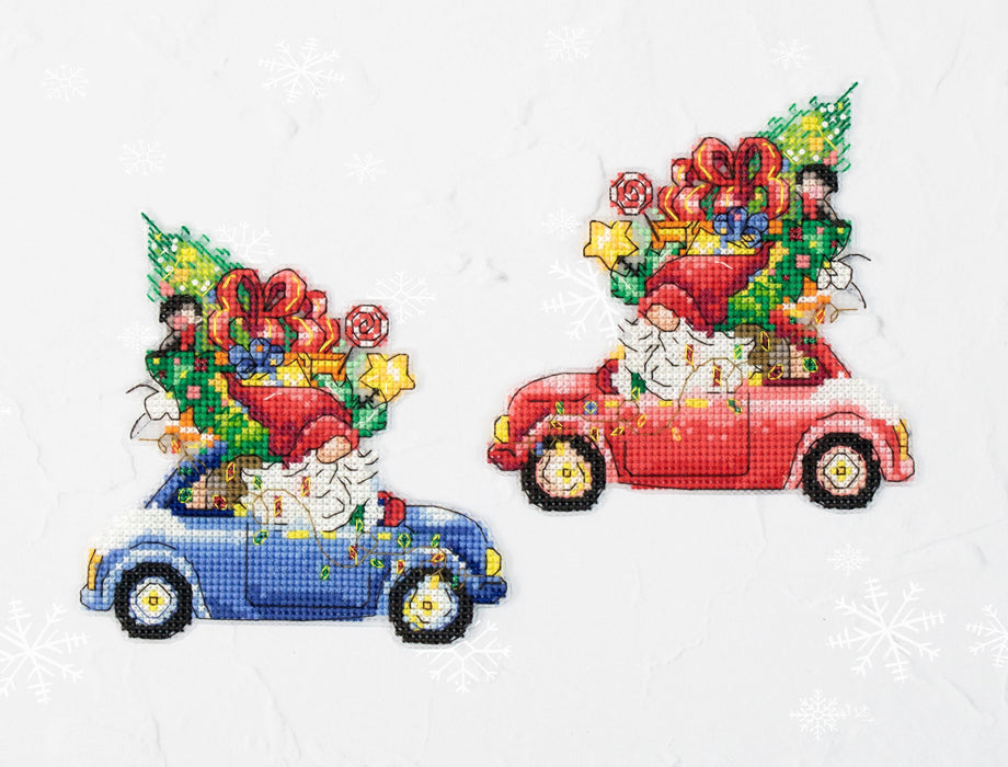 Toys Cross Stitch Kit Luca-S - The Gift Car, JK035 Cross Stitch Toys - HobbyJobby